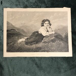 Engraving Print by Illman Brothers “Among The Hills” Peterson’s Magazine F.Durck